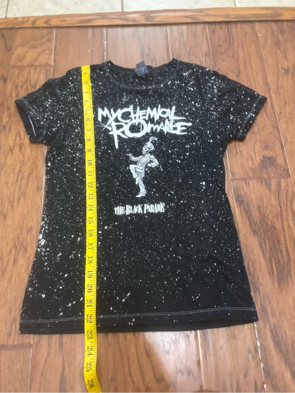 My Chemical Romance The Black Parade Bleach Splatter Graphic Tee Sm Fitted - Picture 8 of 9